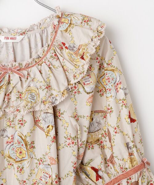 PINK HOUSE / ピンクハウス ロング・マキシ丈ワンピース | ●パフュームプリントミディワンピース | 詳細3