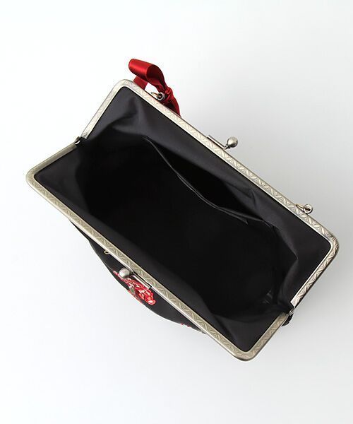 セール】 【アウトレット】カーネーション刺繍がまぐちバッグ （トート