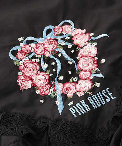 PINK HOUSE / ピンクハウス マフラー・ショール・スヌード・ストール | 【アウトレット】グレースフルローズ刺繍ストール | 詳細1