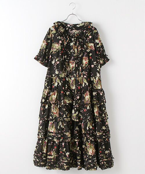 ハーベストドロッププリントフリルワンピース ロング マキシ丈ワンピース Pink House ピンクハウス ファッション通販 タカシマヤファッションスクエア