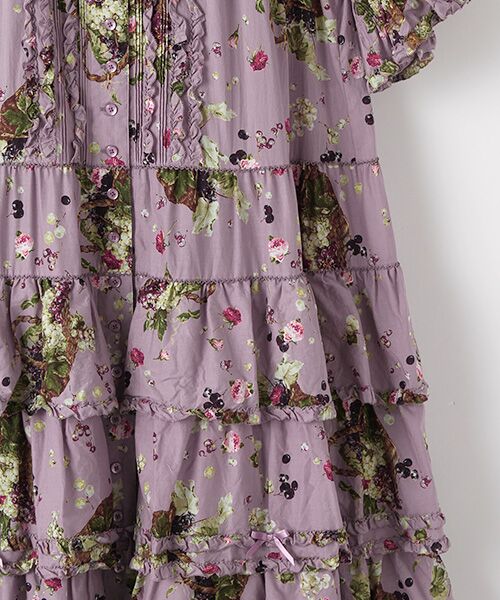 ハーベストドロッププリントフリルワンピース ロング マキシ丈ワンピース Pink House ピンクハウス ファッション通販 タカシマヤファッションスクエア