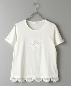 PINK HOUSE / ピンクハウス カットソー | グレースフルハートレースカットソー