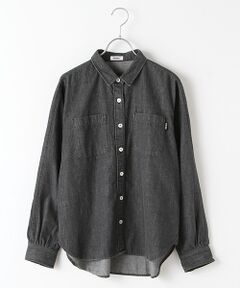 PINK HOUSE / ピンクハウス シャツ・ブラウス | WORLDロゴワッペン＆ネーム使いデニムシャツ