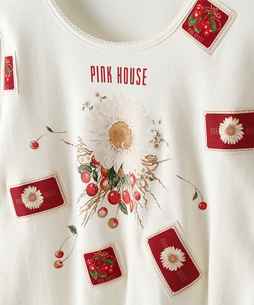 PINK HOUSE / ピンクハウス カットソー | 雛菊とさくらんぼプリントカットソー | 詳細2