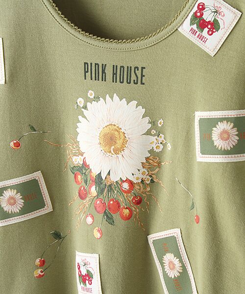 PINK HOUSE / ピンクハウス カットソー | 雛菊とさくらんぼプリントカットソー | 詳細3