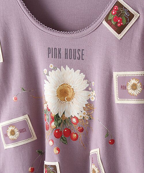 PINK HOUSE / ピンクハウス カットソー | 雛菊とさくらんぼプリントカットソー | 詳細7