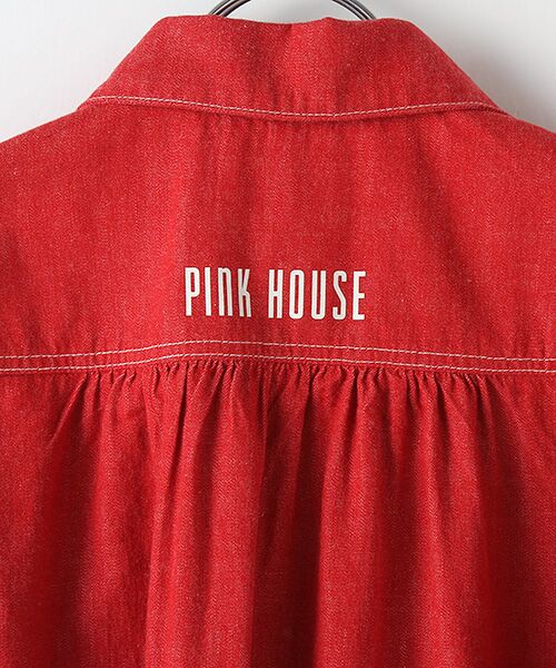 PINK HOUSE / ピンクハウス シャツ・ブラウス | ネームワッペンいっぱいライトデニムチュニック | 詳細1