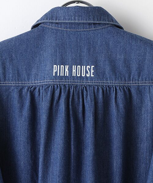 PINK HOUSE / ピンクハウス シャツ・ブラウス | ネームワッペンいっぱいライトデニムチュニック | 詳細3