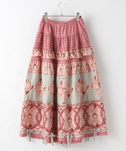 共同購入価格 ピンクハウス　花柄　パッチワーク　ロングスカート ロングスカート