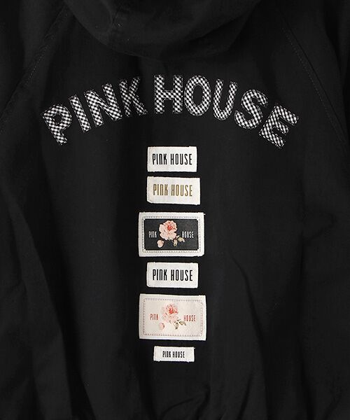 PINK HOUSE / ピンクハウス ブルゾン | ギンガムロゴ使いフードブルゾン | 詳細2