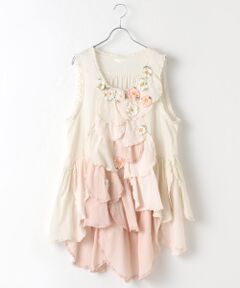 PINK HOUSE / ピンクハウス その他トップス | 花びらフリルエプロンドレス