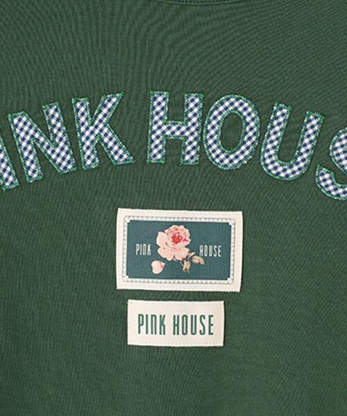 PINK HOUSE / ピンクハウス チュニック | ギンガムロゴアップリケ付きカットソーチュニック | 詳細8