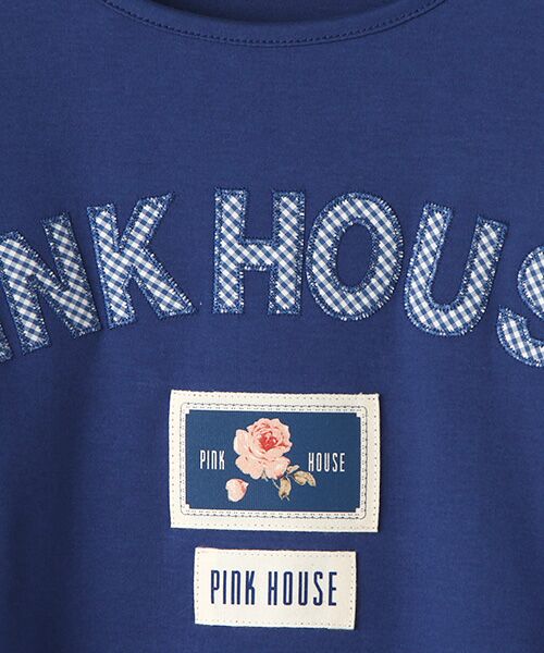 PINK HOUSE / ピンクハウス チュニック | ギンガムロゴアップリケ付きカットソーチュニック | 詳細9