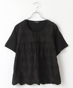 PINK HOUSE / ピンクハウス カットソー | 立体花柄刺繍カットソー