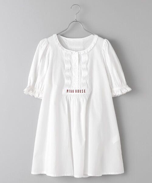 Little Sunny Bite Pink Houseロゴ刺繍入りスモックブラウス チュニック Pink House ピンクハウス ファッション通販 タカシマヤファッションスクエア