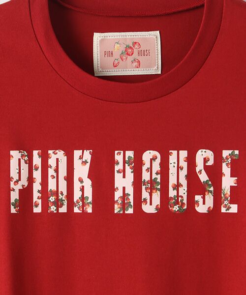 PINK HOUSE / ピンクハウス ミニ丈・ひざ丈ワンピース | ロゴ入りカットソーワンピース | 詳細6