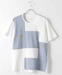 ネーム使いブロッキングＴシャツ