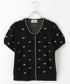 PINK HOUSE / ピンクハウス カーディガン・ボレロ | リボンモチーフカーディガン