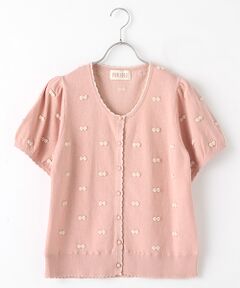 PINK HOUSE / ピンクハウス カーディガン・ボレロ | リボンモチーフカーディガン