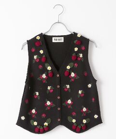 PINK HOUSE / ピンクハウス ベスト | ラズベリーフェストモチーフニットベスト