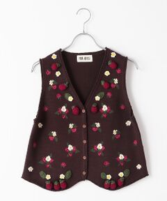 PINK HOUSE / ピンクハウス ベスト | ラズベリーフェストモチーフニットベスト