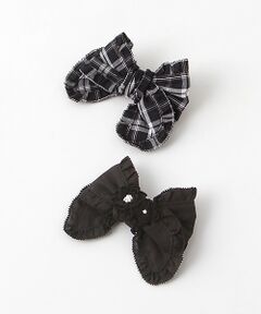 PINK HOUSE / ピンクハウス ブローチ・コサージュ | 無地＆チェックリボンブローチ2個セット