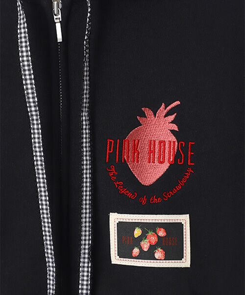 PINK HOUSE / ピンクハウス パーカー | いちご＆チェリーミーティングアップリケパーカー | 詳細8