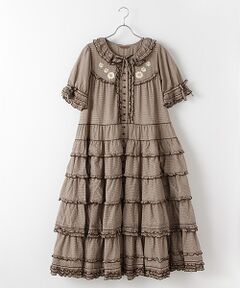 PINK HOUSE / ピンクハウス ロング・マキシ丈ワンピース | アースギンガムフリルワンピース