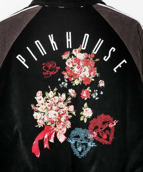 送料0円】 稀少☆限定1点限り☆PINK HOUSE ピンクハウス ブルゾン バラ