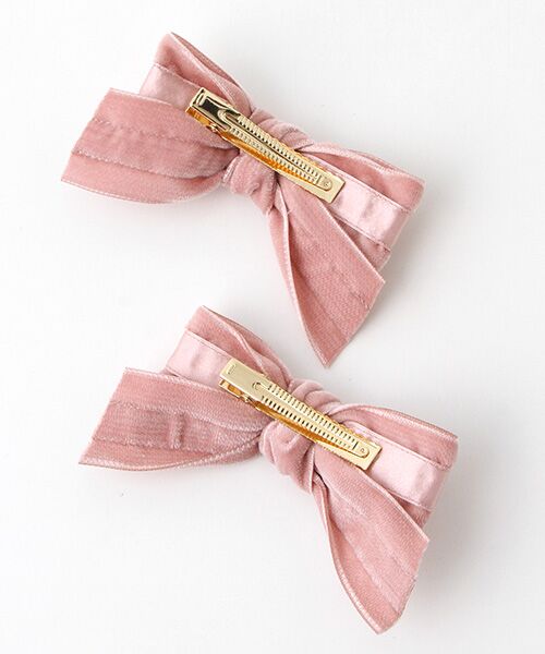 【PINK HOUSE×misako&erinko】 ロゴ入りベルベットリボンクリップセット 【PINK HOUSE×misako&erinko】 ロゴ入りベルベットリボンクリップセット