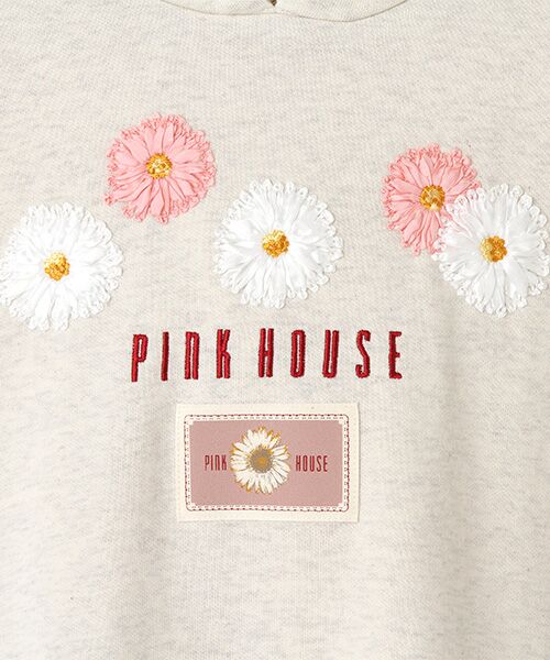 PINK HOUSE / ピンクハウス チュニック | まんまるコスモスモチーフパーカーチュニック | 詳細1