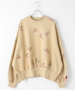 little sunny bite×PINK HOUSE Carnation print sweat top