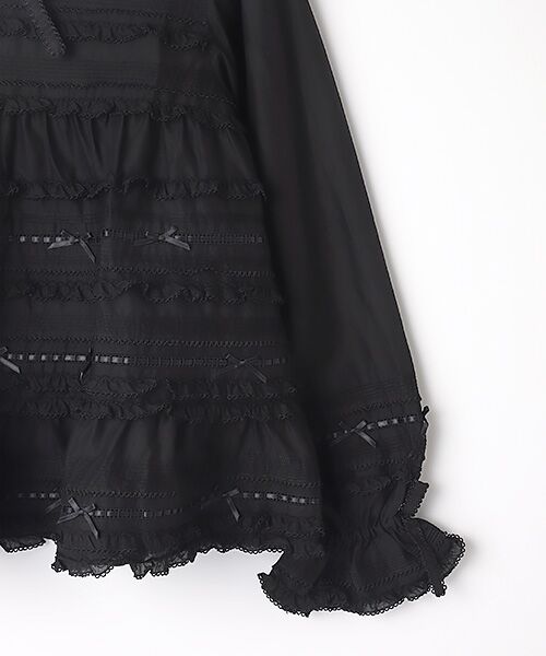 PINK HOUSE / ピンクハウス シャツ・ブラウス | リボンいっぱいフリルブラウス | 詳細3