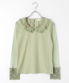 PINK HOUSE / ピンクハウス カットソー | ドットチュール使いカットソー