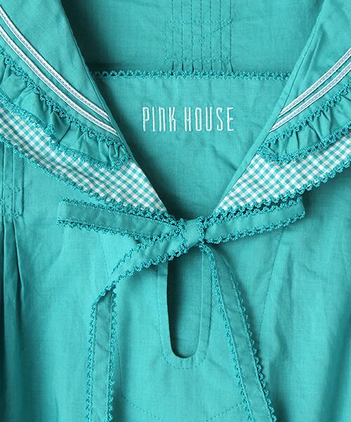 PINK HOUSE / ピンクハウス シャツ・ブラウス | バスケットうさぎ刺繍セーラーブラウス | 詳細11