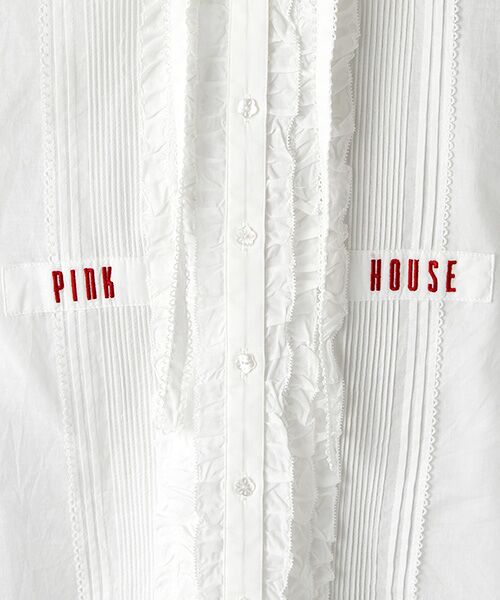 PINK HOUSE / ピンクハウス シャツ・ブラウス | ロゴ刺繍フードブラウス | 詳細6