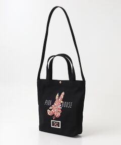 PINK HOUSE / ピンクハウス トートバッグ | バスケットうさぎプリント2WAYバッグ