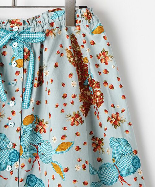 ●ギンガムうさぎプリントスカート