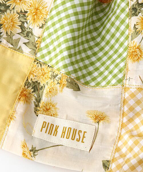 PINK HOUSE / ピンクハウス トートバッグ | たんぽぽプリントパッチワーク巾着バッグ | 詳細4