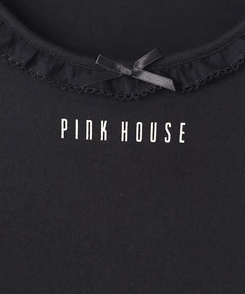 PINK HOUSE / ピンクハウス ロング・マキシ丈ワンピース | ロゴ入りコンビネーションワンピース | 詳細1