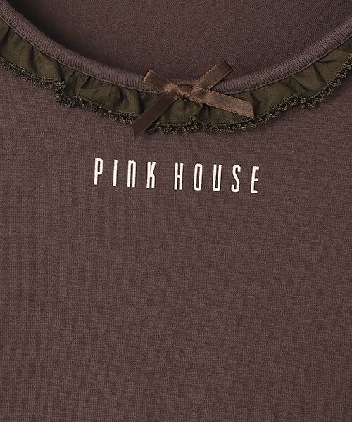 PINK HOUSE / ピンクハウス ロング・マキシ丈ワンピース | ロゴ入りコンビネーションワンピース | 詳細2