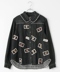 PINK HOUSE / ピンクハウス シャツ・ブラウス | ネームワッペン使いデニムシャツブラウス