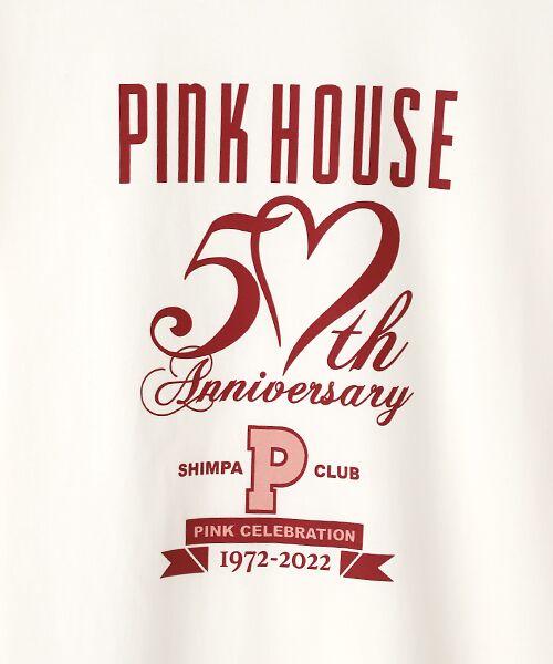 PINK HOUSE / ピンクハウス Tシャツ | ANNIVERSARIプリントTシャツ | 詳細1