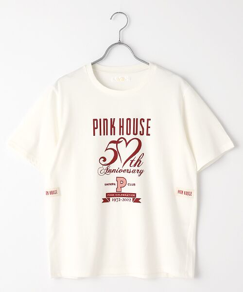 PINK HOUSE / ピンクハウス Tシャツ | ANNIVERSARIプリントTシャツ（キナリ）