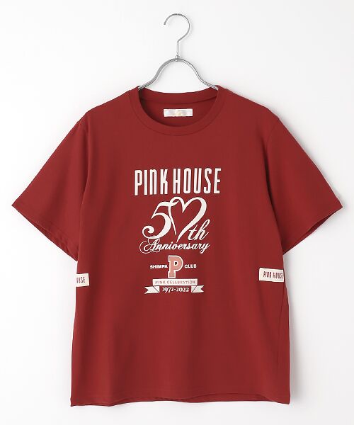 PINK HOUSE / ピンクハウス Tシャツ | ANNIVERSARIプリントTシャツ（アカ）