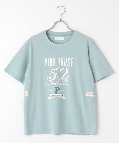 PINK HOUSE / ピンクハウス Tシャツ | ANNIVERSARIプリントTシャツ（ミズイロ）