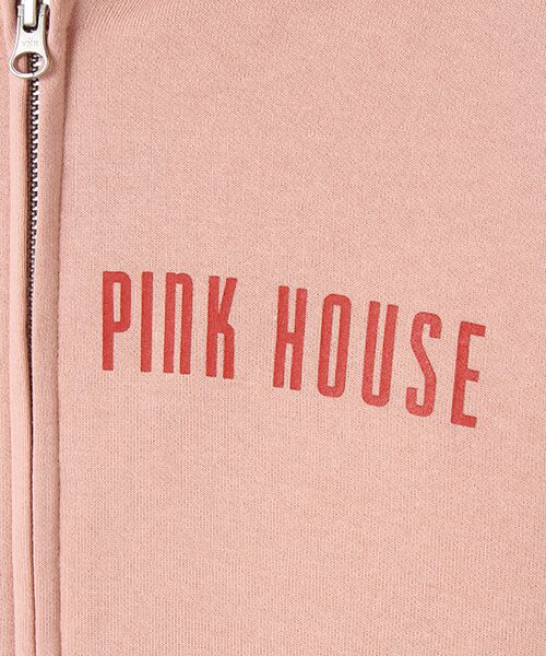 【美品】PINK HOUSE♡モノグラムジップアップパーカー♡ロゴワッペン付き