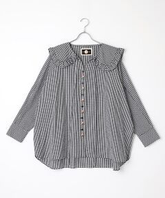 little sunny bite×PINK HOUSE gingham shirt blouse