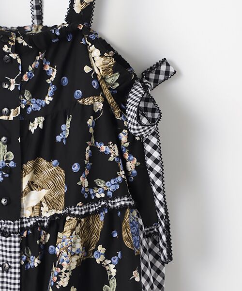 日本直営店 極美品 PINK HOUS ブルーベリーファームプリント スカート