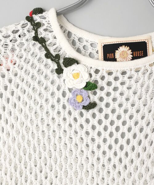 PINK HOUSE / ピンクハウス ニット・セーター | little sunny bite×PINK HOUSE flower motif knit top | 詳細1